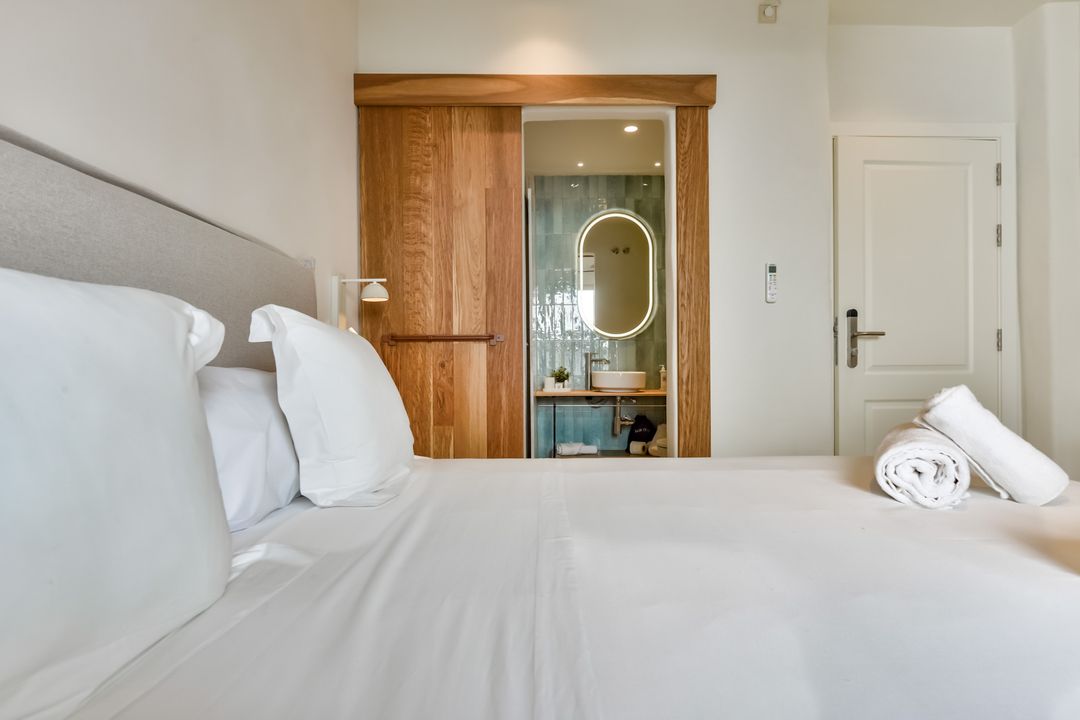Queen room overlooking Altea old town at Santa Barbara