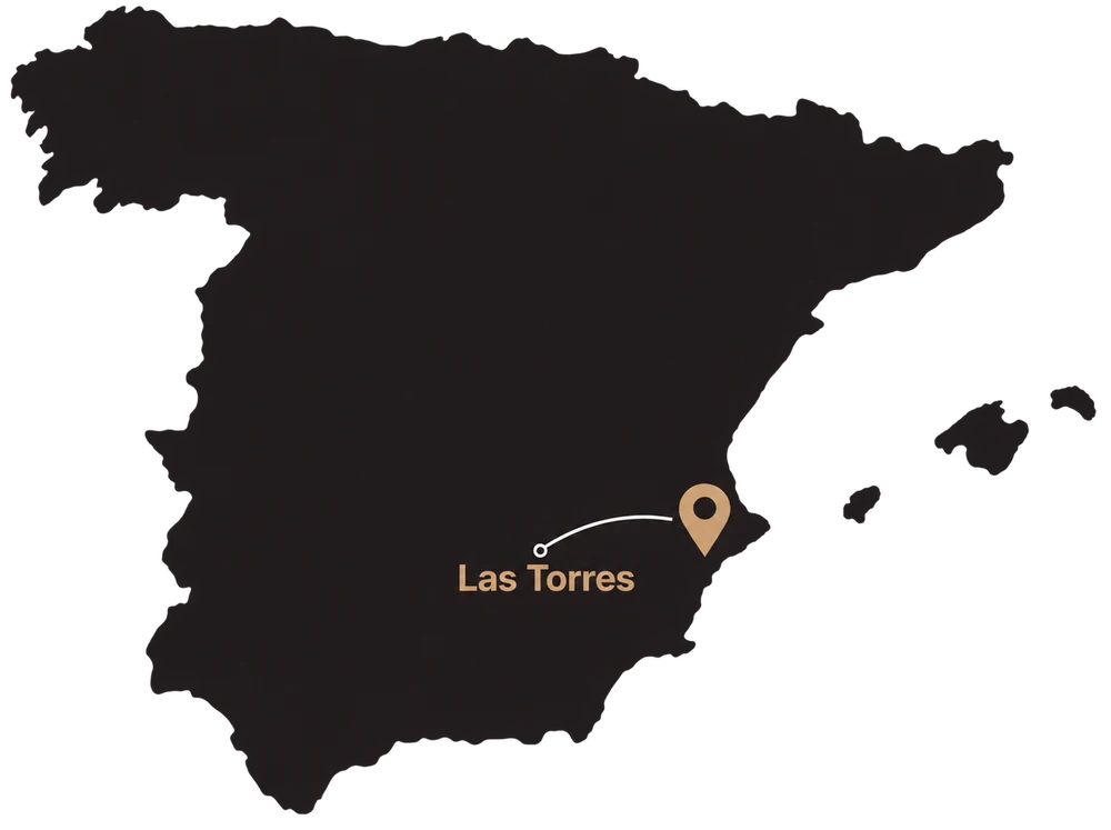Map of Spain showing Las Torres in Altea