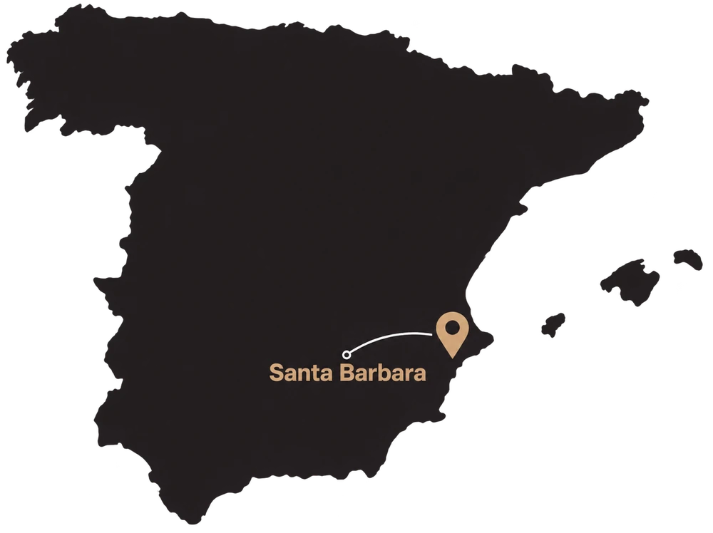 Map showing the location of Hotel Santa Barbara in Altea